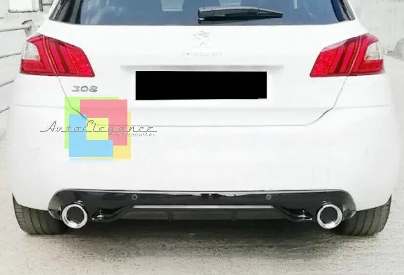 ⭐0254⭐DIFFUSORE NERO LUCIDO PER PEUGEOT 308 II 5 PORTE 13-21 LOOK GTI ⭐