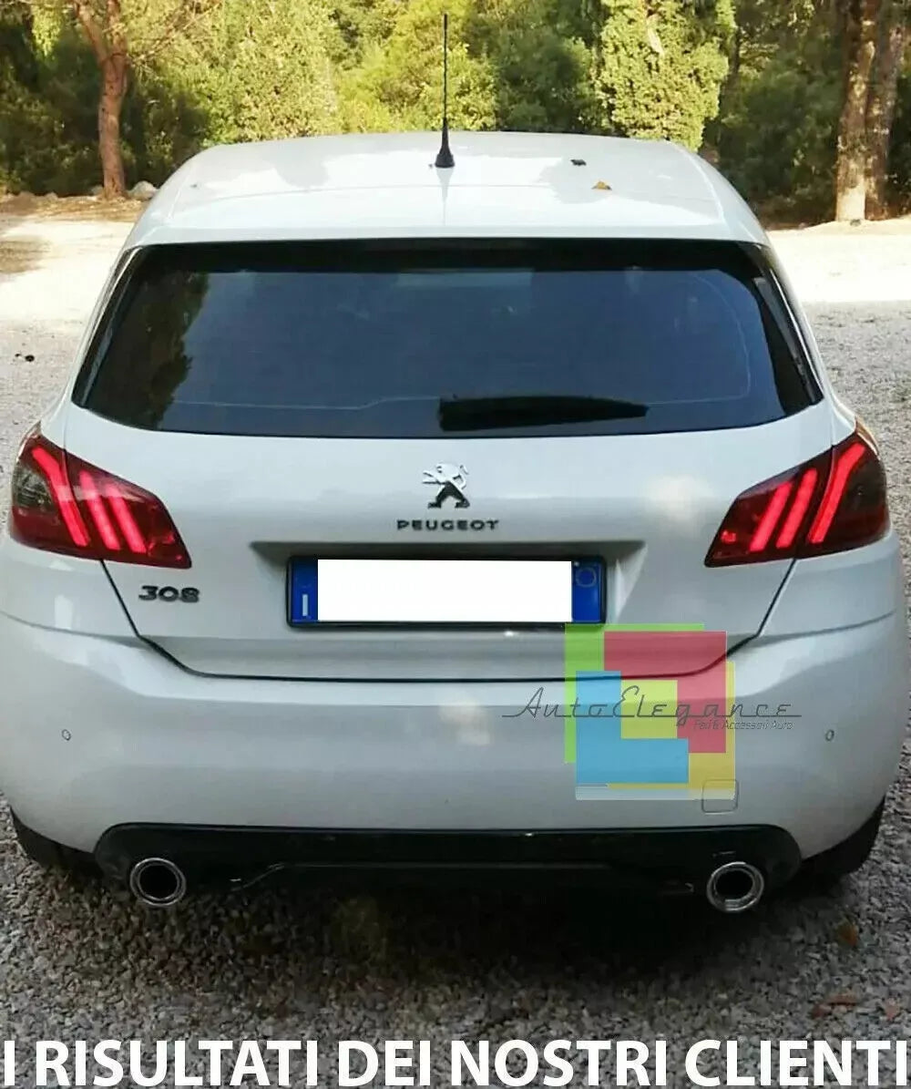 ⭐0254⭐DIFFUSORE NERO LUCIDO PER PEUGEOT 308 II 5 PORTE 13-21 LOOK GTI ⭐