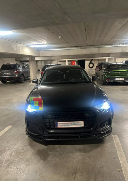 ✨0019🔥SPLITTER ADATTO PER AUDI A6 C8 A6 C8 2018+ RS6 NERO LUCIDO✨🔥
