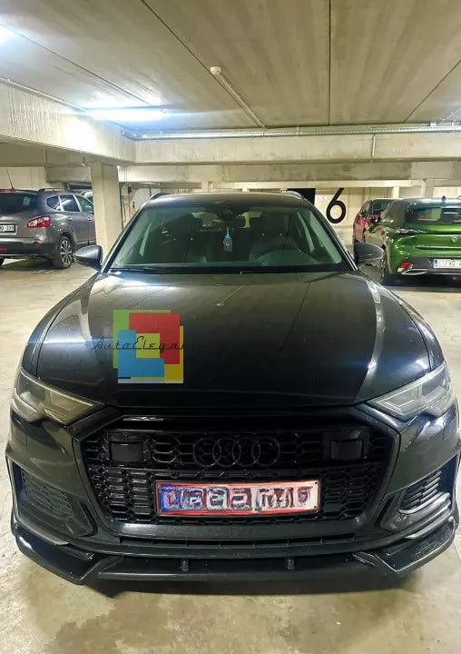 ✨0019🔥SPLITTER ADATTO PER AUDI A6 C8 A6 C8 2018+ RS6 NERO LUCIDO✨🔥