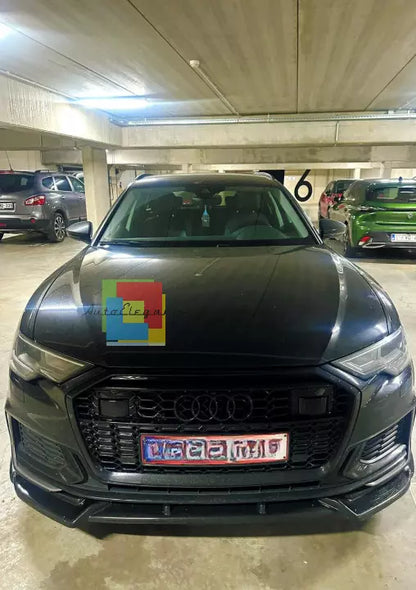 ✨0019🔥SPLITTER ADATTO PER AUDI A6 C8 A6 C8 2018+ RS6 NERO LUCIDO✨🔥