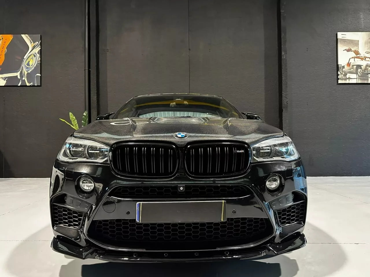 0209🔥SPLITTER ADATTO PER BMW X5 F15 MX5 X6 F16 MX6 2013-2018 NERO LUCIDO🔥