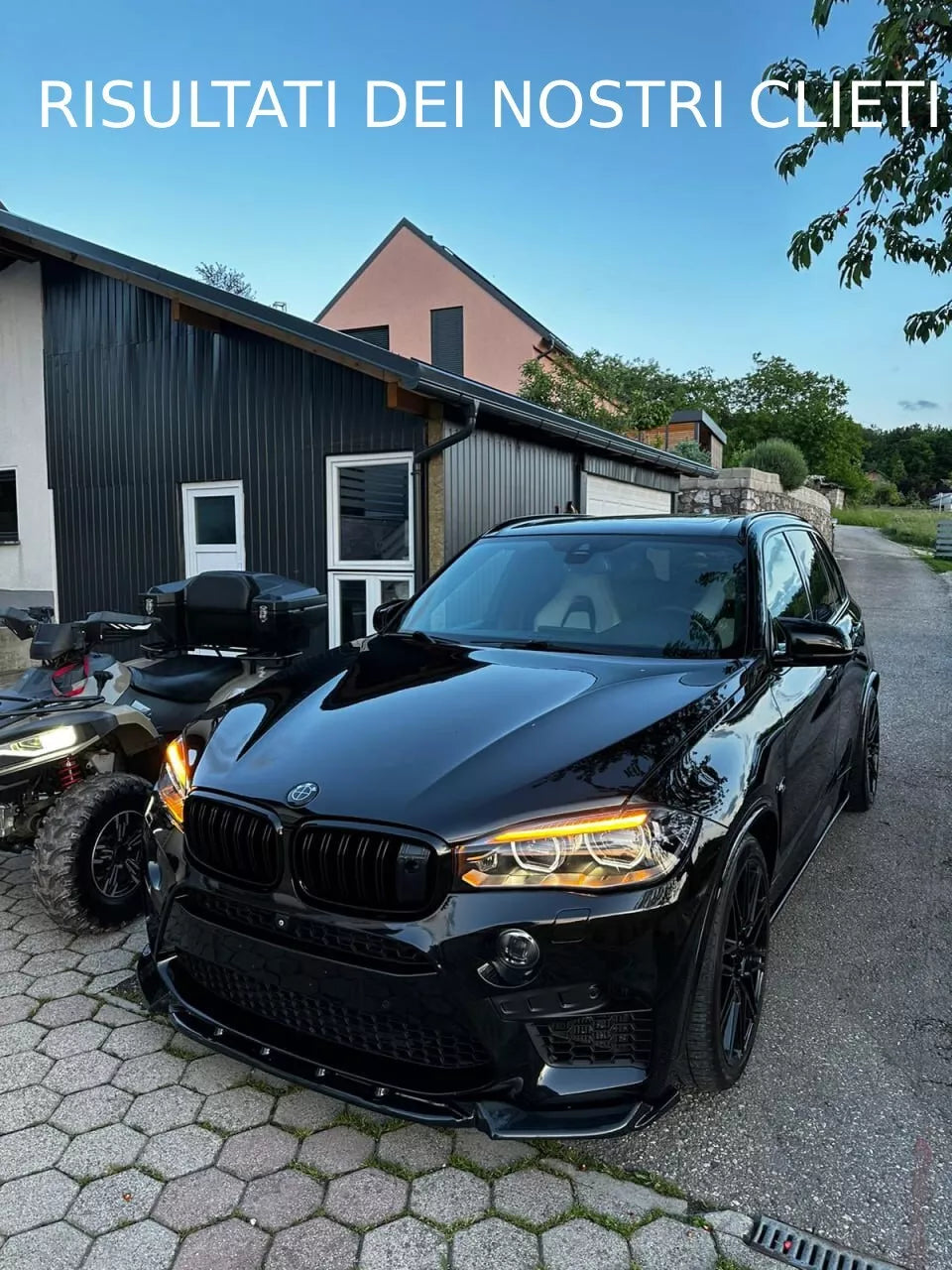 0209🔥SPLITTER ADATTO PER BMW X5 F15 MX5 X6 F16 MX6 2013-2018 NERO LUCIDO🔥