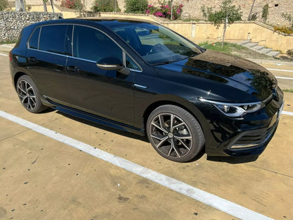 💎1080 MINIGONNE ADATTE PER VW GOLF 8 LOOK R NERO LUCIDO (TOP)💎