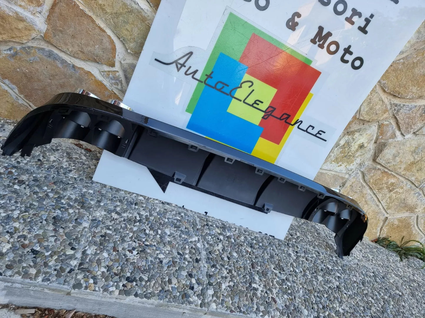 0131⭐DIFFUSORE ADATTO PER VW GOLF 8 LOOK R TERMINALI 2+2⭐