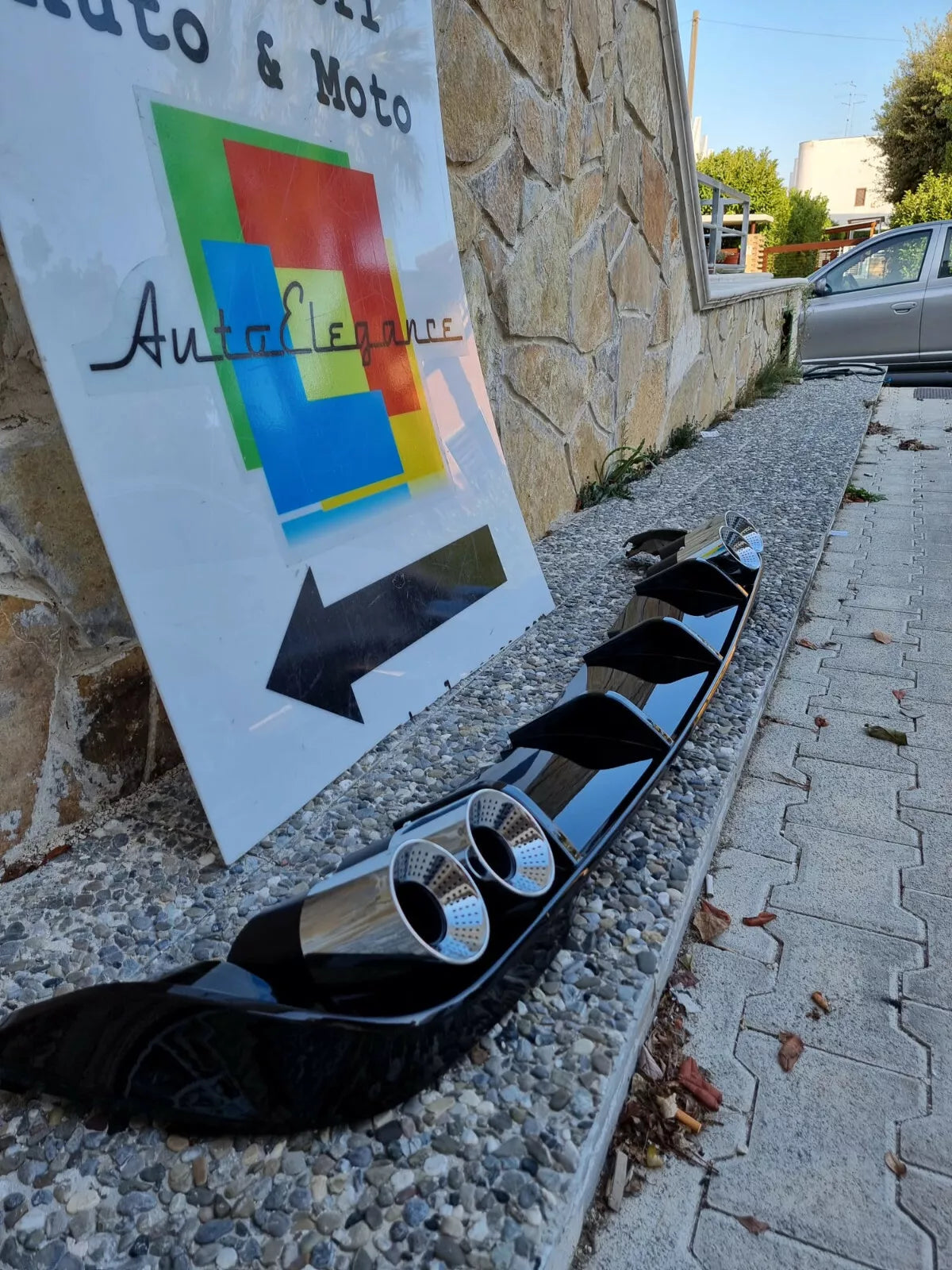 0131⭐DIFFUSORE ADATTO PER VW GOLF 8 LOOK R TERMINALI 2+2⭐