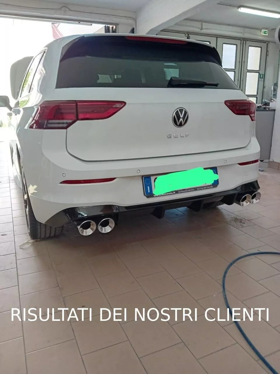 0131⭐DIFFUSORE ADATTO PER VW GOLF 8 LOOK R TERMINALI 2+2⭐