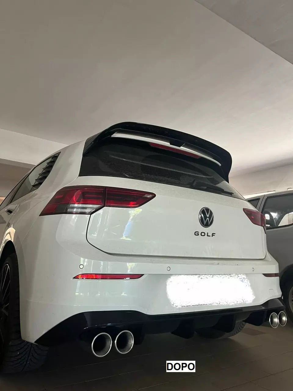 0131⭐DIFFUSORE ADATTO PER VW GOLF 8 LOOK R TERMINALI 2+2⭐