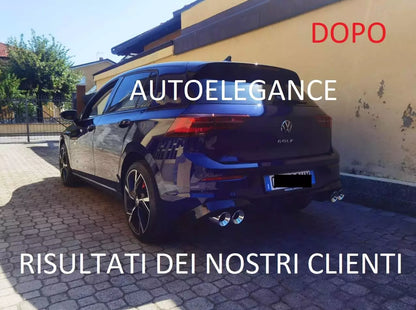 0131⭐DIFFUSORE ADATTO PER VW GOLF 8 LOOK R TERMINALI 2+2⭐
