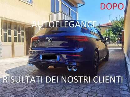 0131⭐DIFFUSORE ADATTO PER VW GOLF 8 LOOK R TERMINALI 2+2⭐