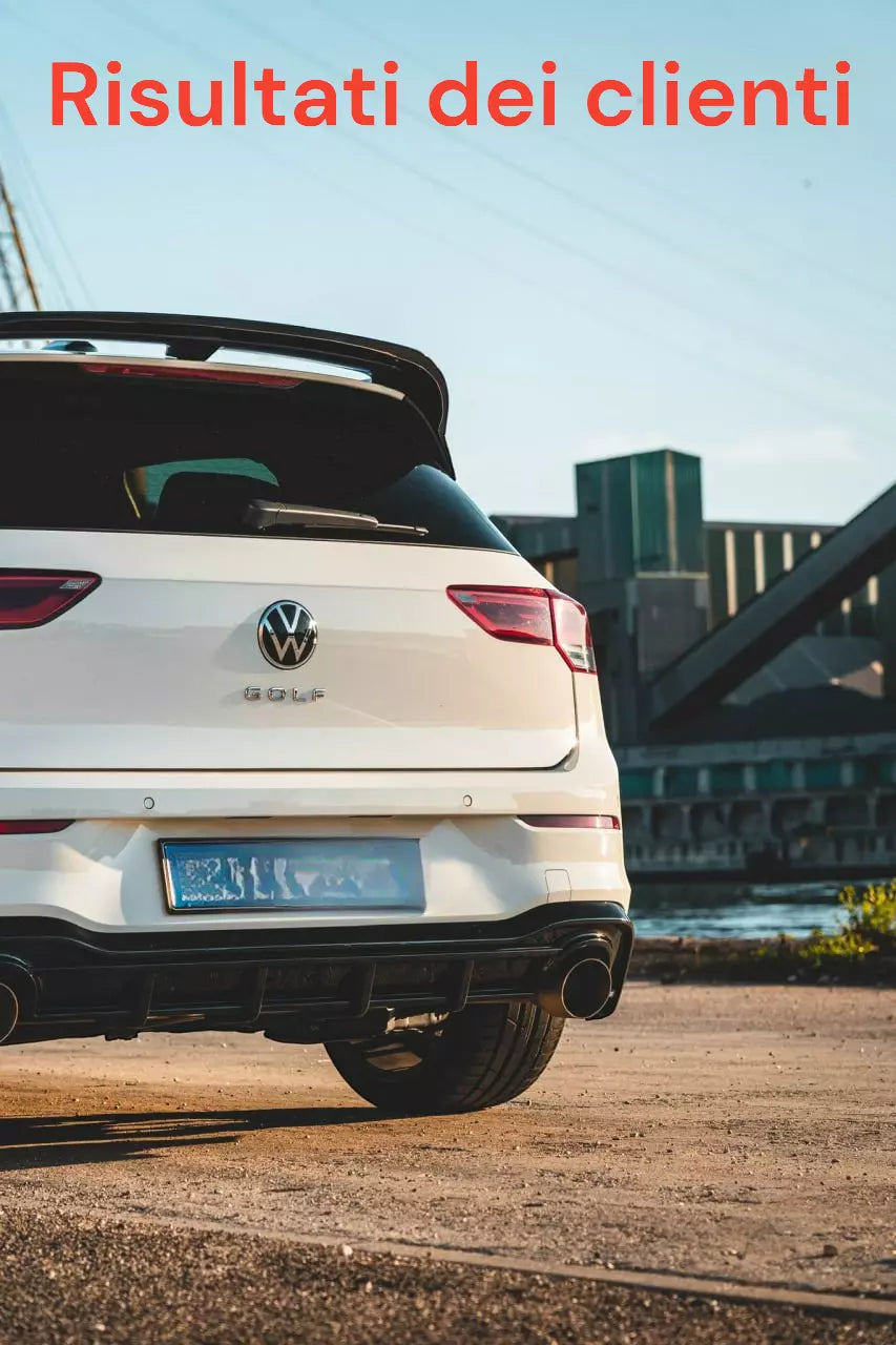 ⭐0673 VW GOLF 8 2019+ SPOILER TETTO POSTERIORE LOOK RLINE NERO LUCIDO ABS⭐