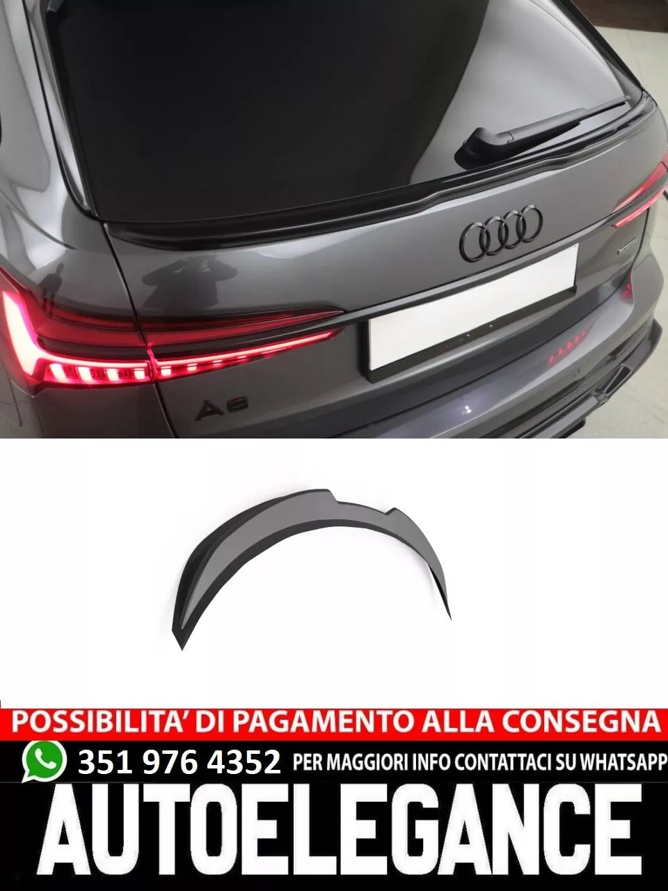 1853 Spoiler tetto adatto per AUDI S6 C8 Avant 2019