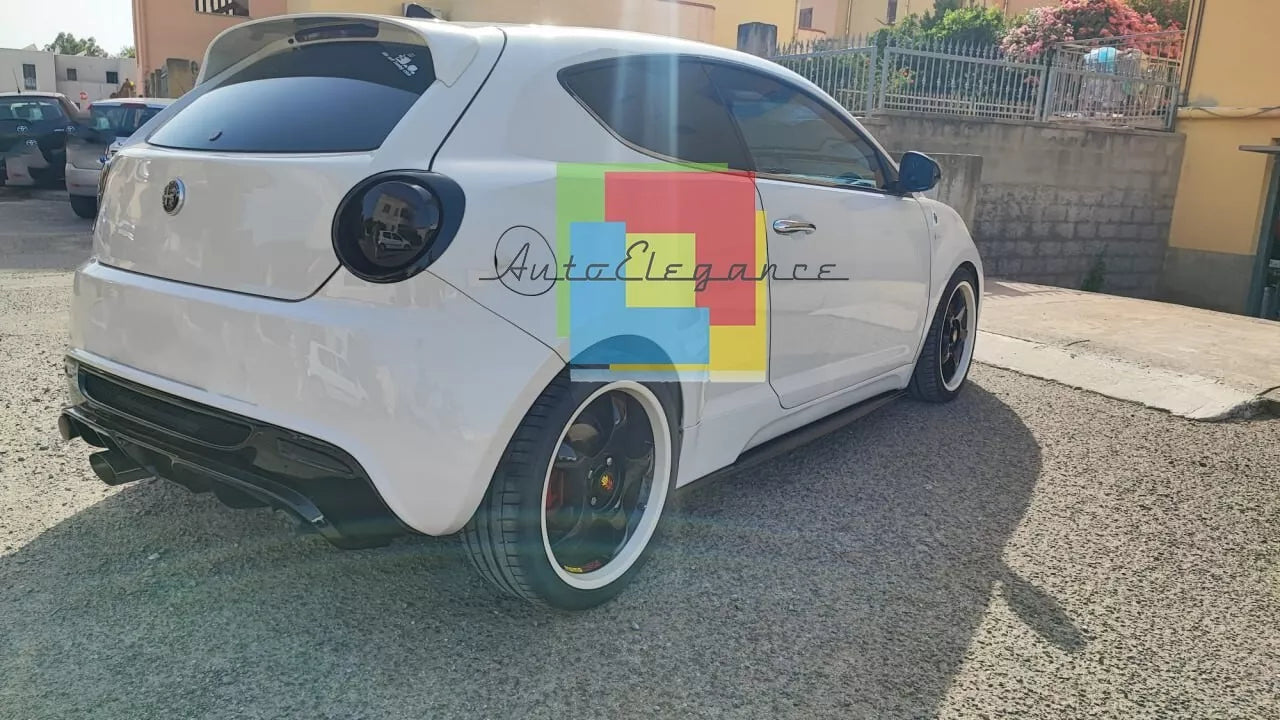 1562🔥FLAPS SOTTO MINIGONNE  ADATTE PER ALFA ROMEO MITO ABS NERO LUCIDO🔥