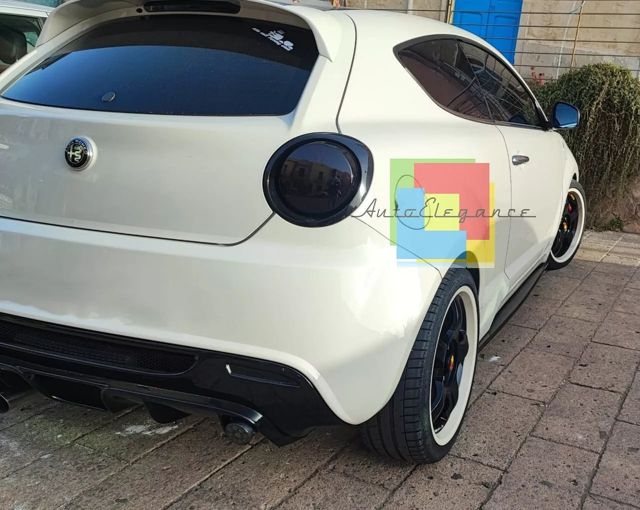 1562🔥FLAPS SOTTO MINIGONNE  ADATTE PER ALFA ROMEO MITO ABS NERO LUCIDO🔥