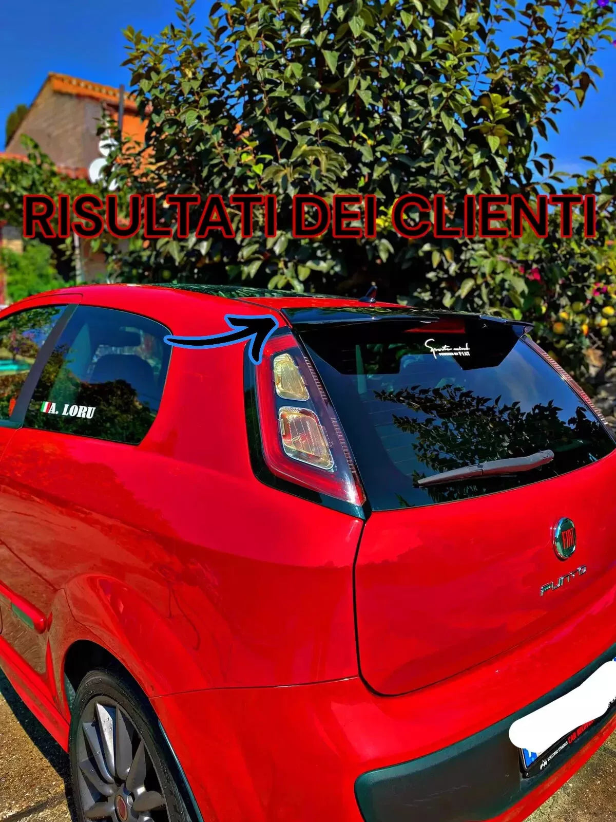 0268🔥ALETTONE SPORTIVO ADATTO FIAT PUNTO EVO GRANDE PUNTO SPOILER TETTO NERO🔥