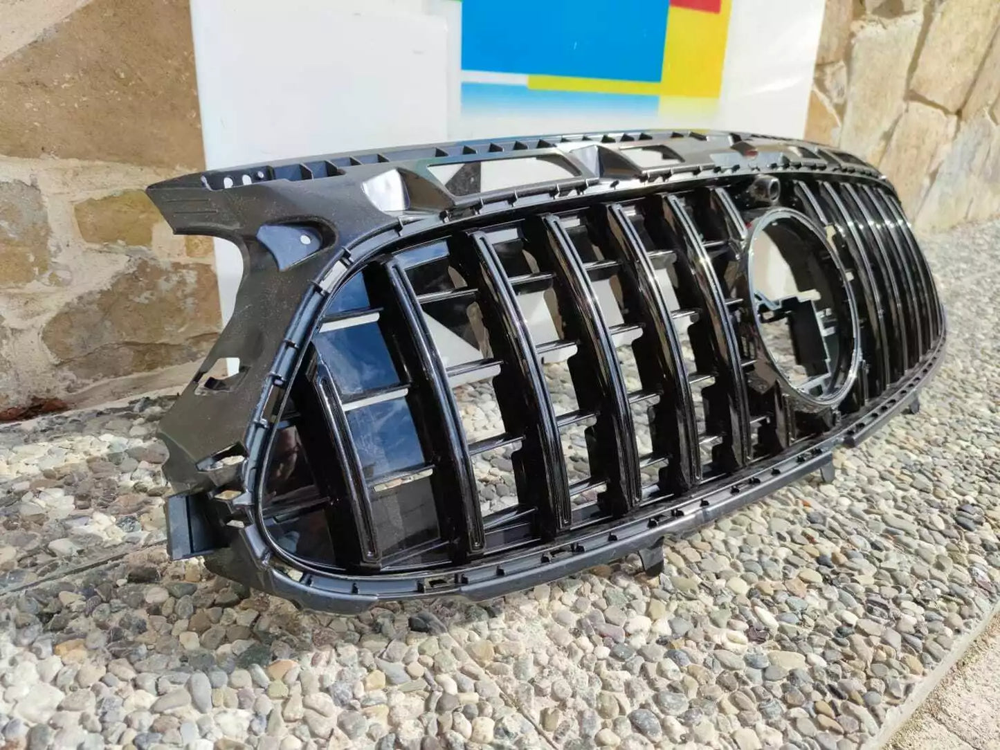 0818🔥GRIGLIA ANTERIORE  PER MERCEDES GLA H24720+ AMG PANAMERICANA NERA 🔥
