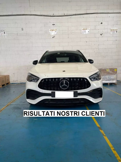 0818🔥GRIGLIA ANTERIORE  PER MERCEDES GLA H24720+ AMG PANAMERICANA NERA 🔥