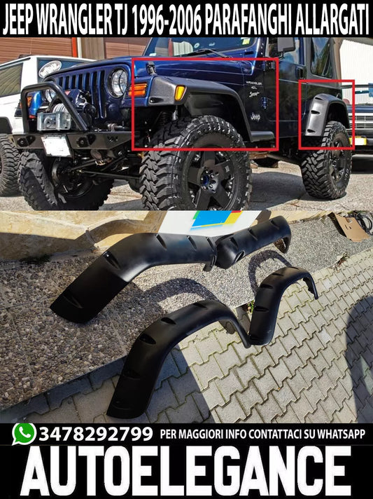 PARAFANGHI PASSARUOTA LATERALI ALLARGATI PER JEEP WRANGLER TJ 1996-2006 VRT