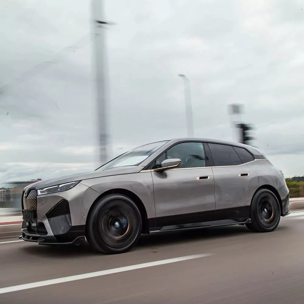 🔥2119 SOTTO MINIGONNE ADATTO PER BMW iX i20 2021+ MSPORT NERO LUCIDO🔥