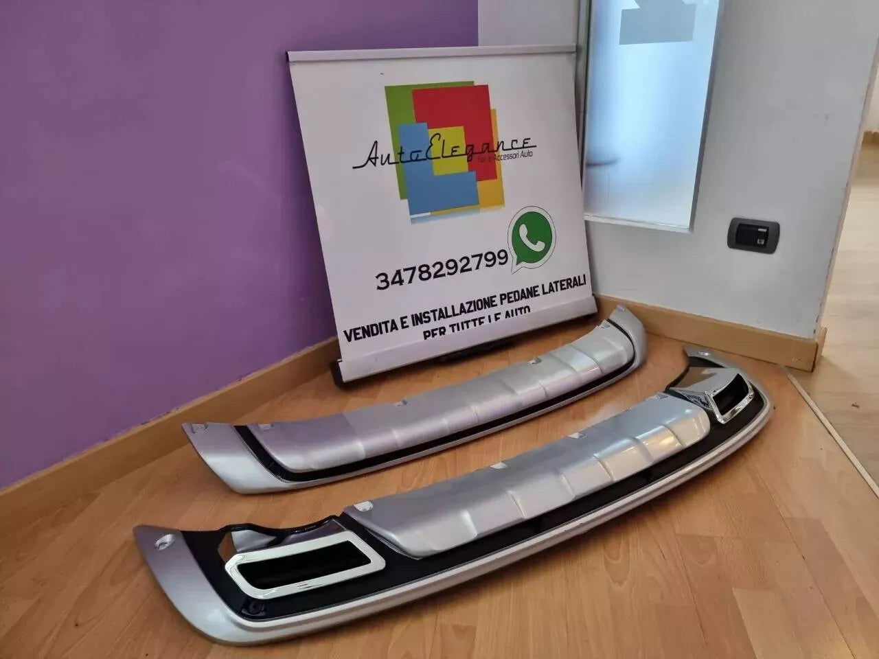 🔥015 SPOILER SOTTO PARAURTI ANTERIORE + POSTERIORE ABS ADATTO PER FIAT TIPO🔥