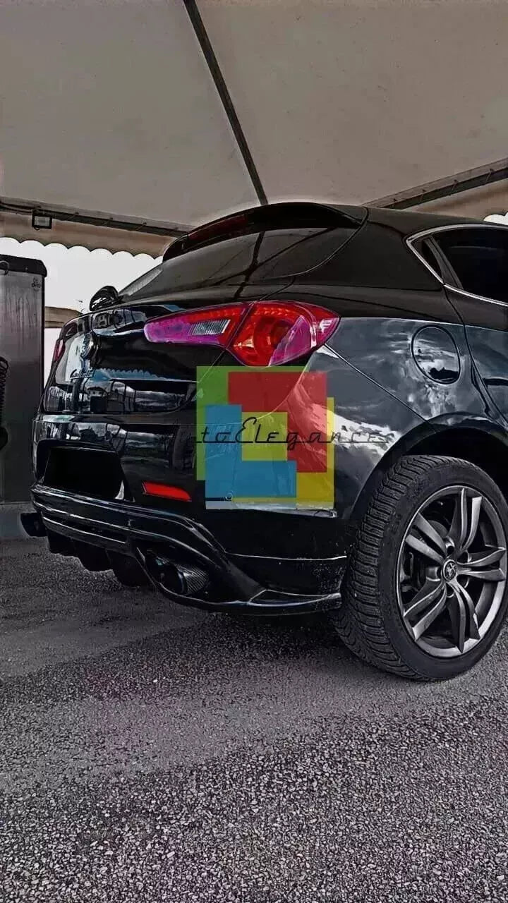 0405 🔥 DIFFUSORE POSTERIORE ADATTO PER ALFA ROMEO GIULIETTA NERO LUCIDO🔥
