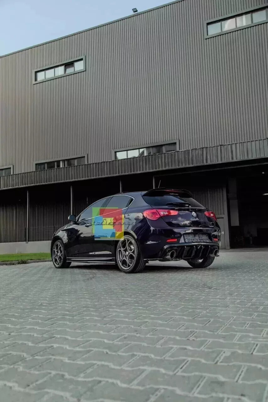 1924🔥DIFFUSORE ADATTO PER ALFA ROMEO GIULIETTA LOOK TUNING NERO LUCIDO 🔥