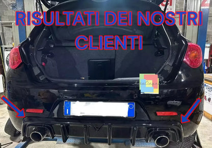 1924🔥DIFFUSORE ADATTO PER ALFA ROMEO GIULIETTA LOOK TUNING NERO LUCIDO 🔥