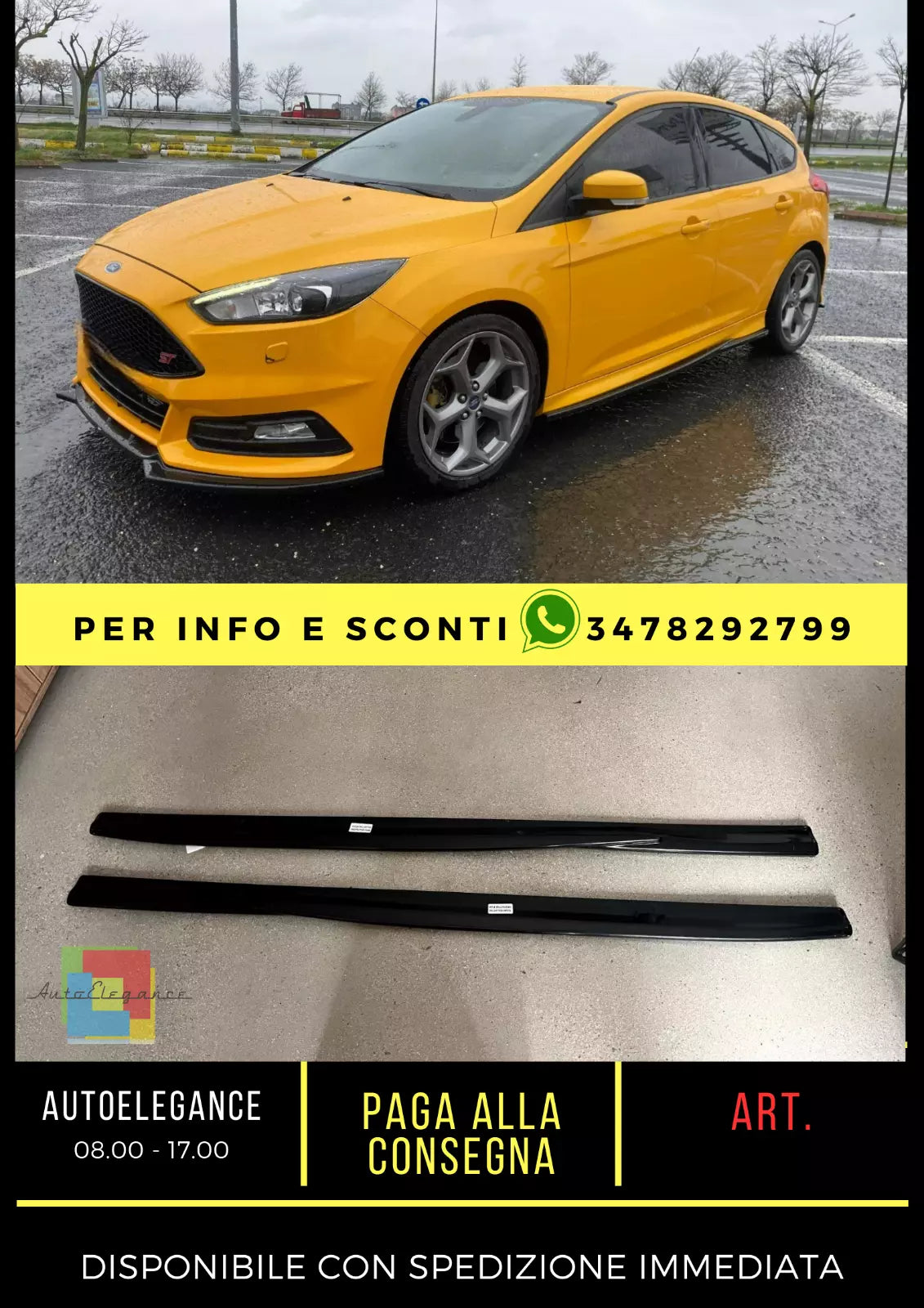 ⚡Side skirts for FORD Focus ST Mk3 Hatchback / Facelift 2010-2018⚡