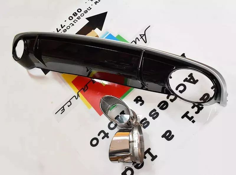 1263🔥DIFFUSORE IN ABS RS4 SOTTO PARAURTI AUDI A4 B8 8K 2008-12 AVANT BERLINA🔥