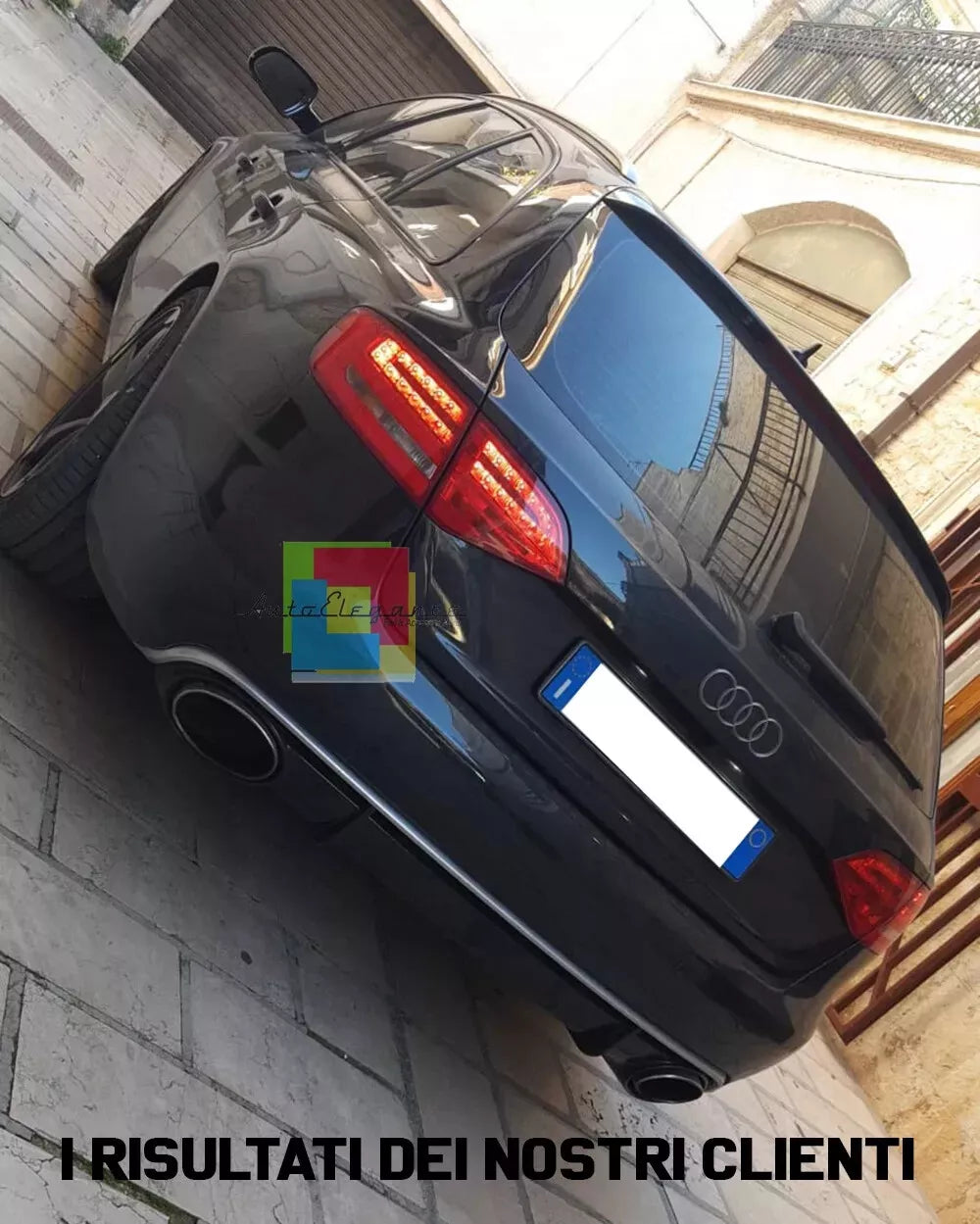 1263🔥DIFFUSORE IN ABS RS4 SOTTO PARAURTI AUDI A4 B8 8K 2008-12 AVANT BERLINA🔥