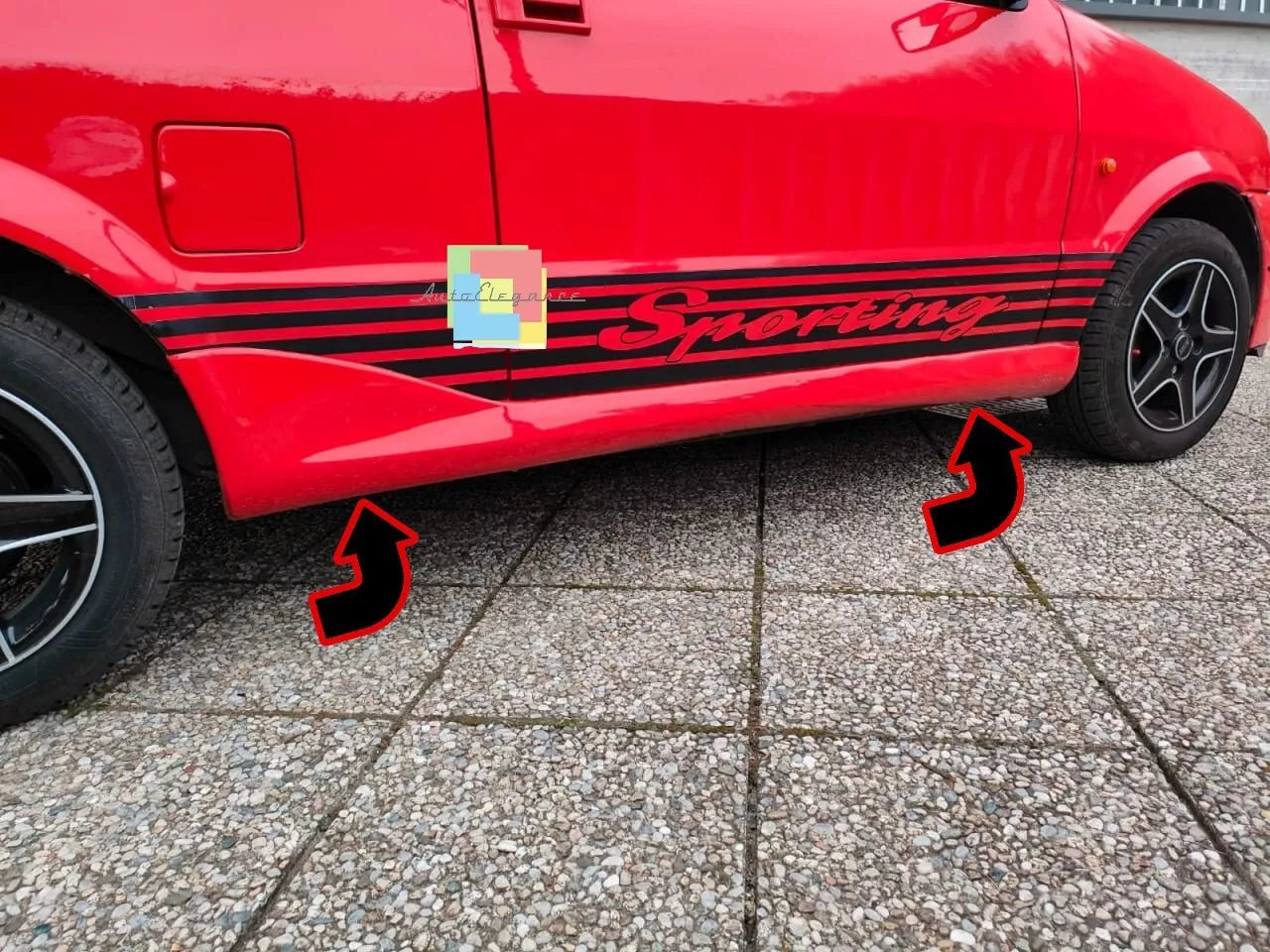 1537🔥MINIGONNE LATERALI ADATTO PER FIAT CINQUECENTO (500) 🔥