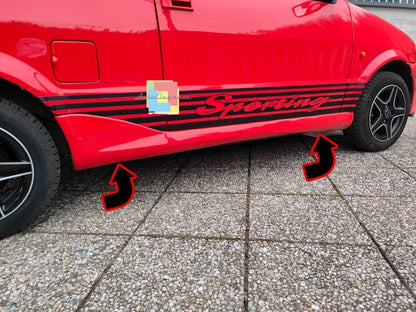 1537🔥MINIGONNE LATERALI ADATTO PER FIAT CINQUECENTO (500) 🔥