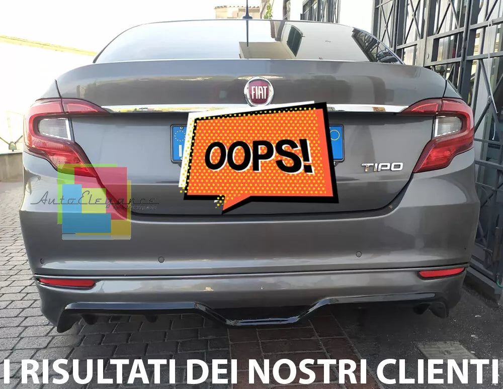 🔥1187 FIAT TIPO BERLINA 2014+ SOTTO PARAURTI POSTERIORE DIFFUSORE ABS -🔥