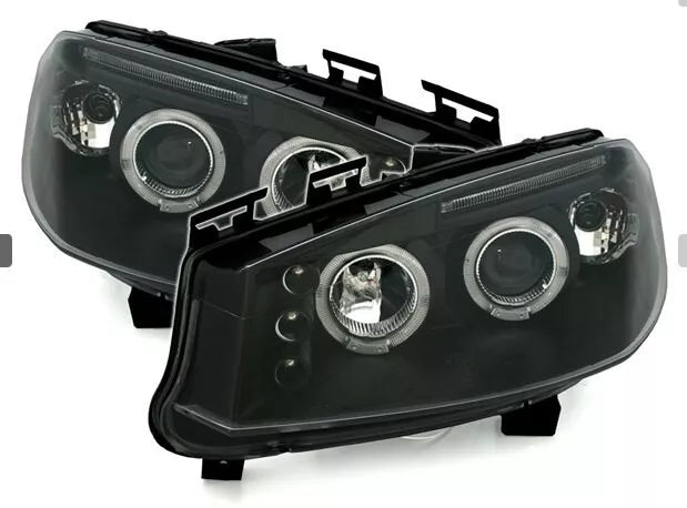 🔥2141 FARI ANTERIORI ADATTE PER RENAULT MEGANE MK2 2002-2005 ANGEL EYES NERI🔥