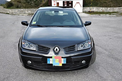 🔥2141 FARI ANTERIORI ADATTE PER RENAULT MEGANE MK2 2002-2005 ANGEL EYES NERI🔥