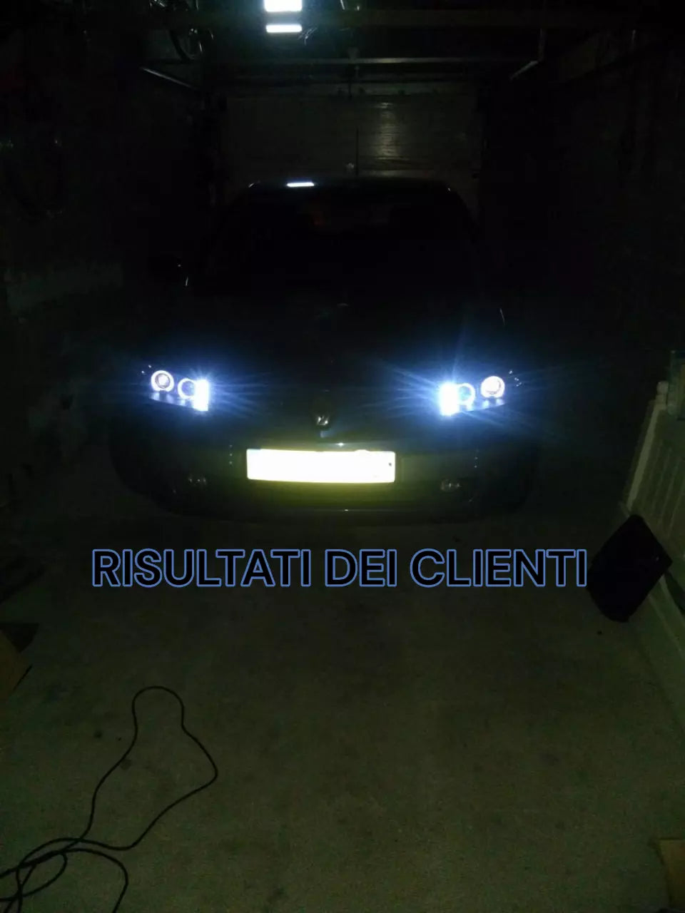 🔥2141 FARI ANTERIORI ADATTE PER RENAULT MEGANE MK2 2002-2005 ANGEL EYES NERI🔥