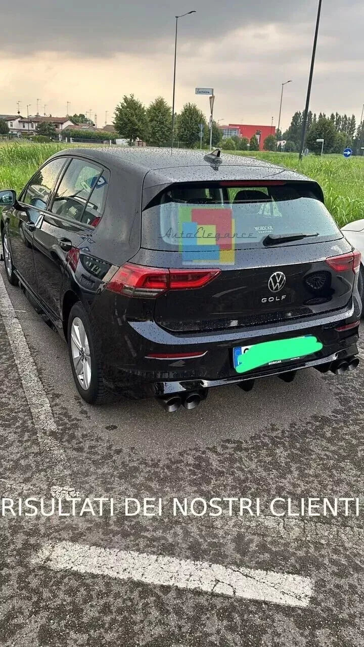 🔥0131🔥DIFFUSORE ADATTO PER VW GOLF 8 LOOK R TERMINALI 2+2🔥