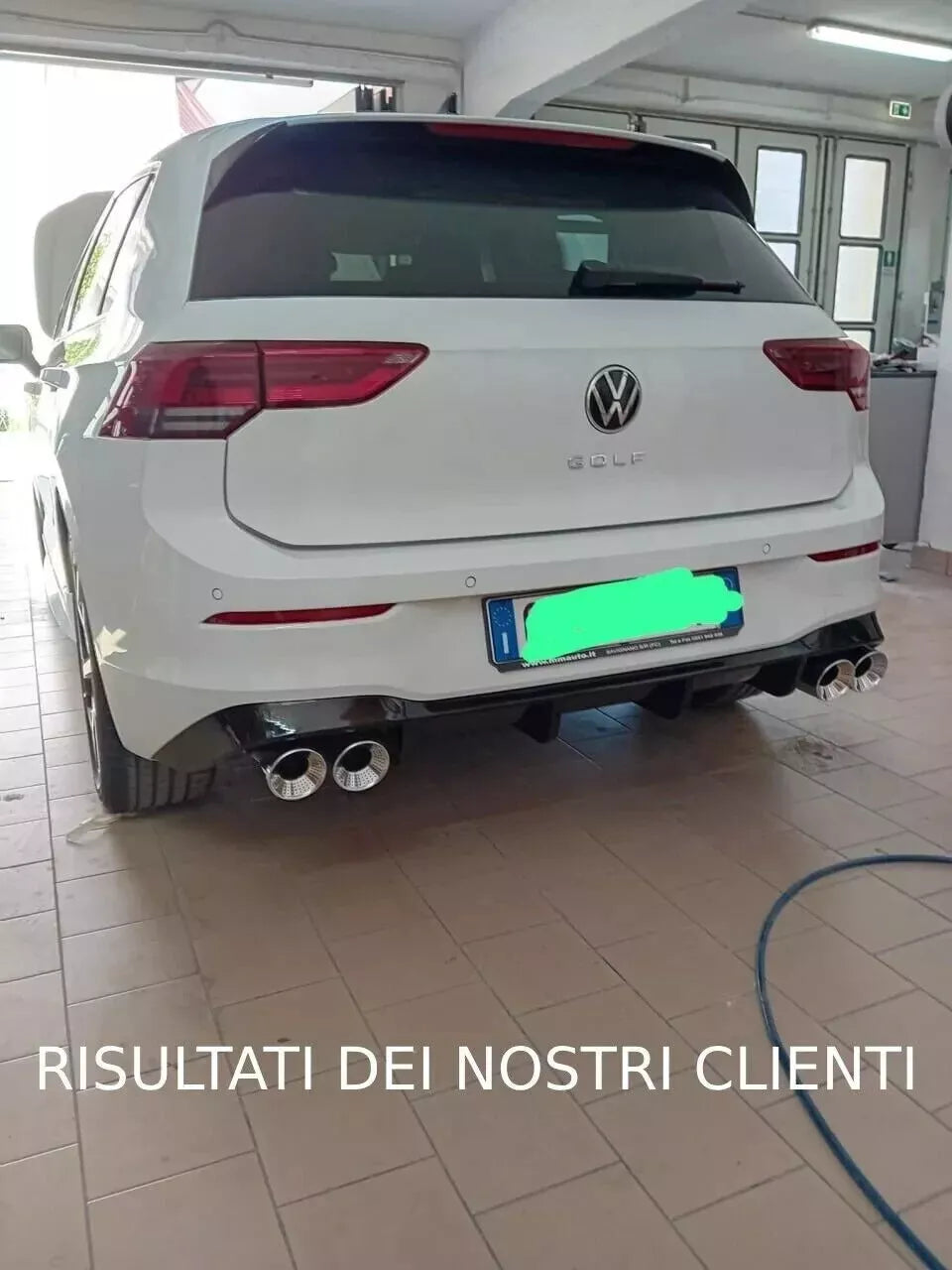 🔥0131🔥DIFFUSORE ADATTO PER VW GOLF 8 LOOK R TERMINALI 2+2🔥