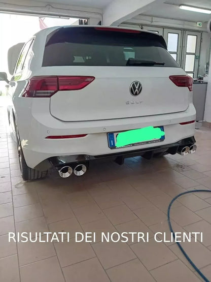 🔥0131🔥DIFFUSORE ADATTO PER VW GOLF 8 LOOK R TERMINALI 2+2🔥