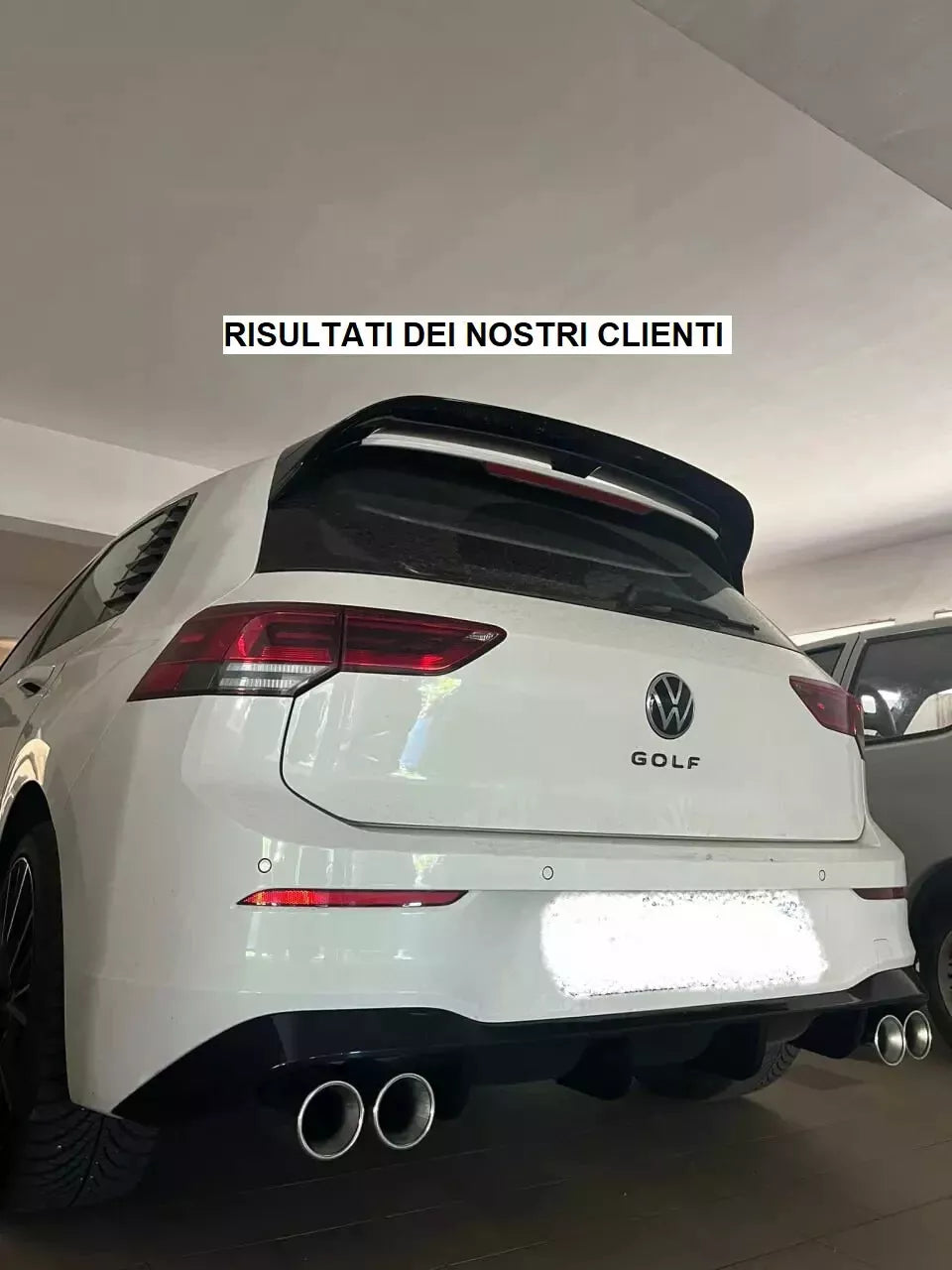 🔥0131🔥DIFFUSORE ADATTO PER VW GOLF 8 LOOK R TERMINALI 2+2🔥