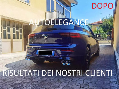 🔥0131🔥DIFFUSORE ADATTO PER VW GOLF 8 LOOK R TERMINALI 2+2🔥