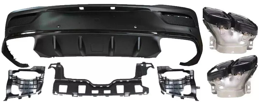 🔥1463 DIFFUSORE NERO ADATTO PER MERCEDES W167 C167 GLE COUPE LOOK 63 AMG🔥