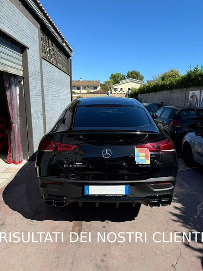 🔥1463 DIFFUSORE NERO ADATTO PER MERCEDES W167 C167 GLE COUPE LOOK 63 AMG🔥