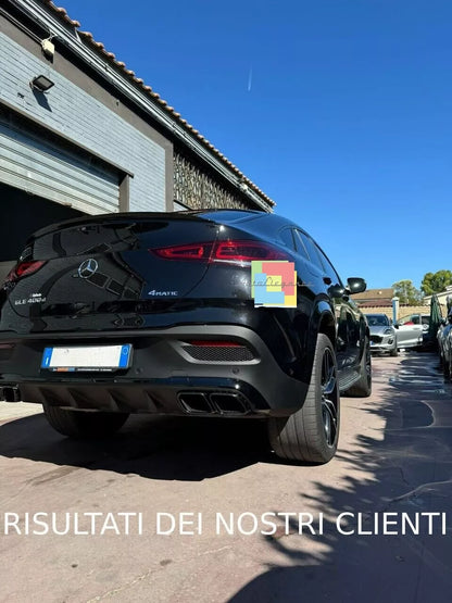 🔥1463 DIFFUSORE NERO ADATTO PER MERCEDES W167 C167 GLE COUPE LOOK 63 AMG🔥