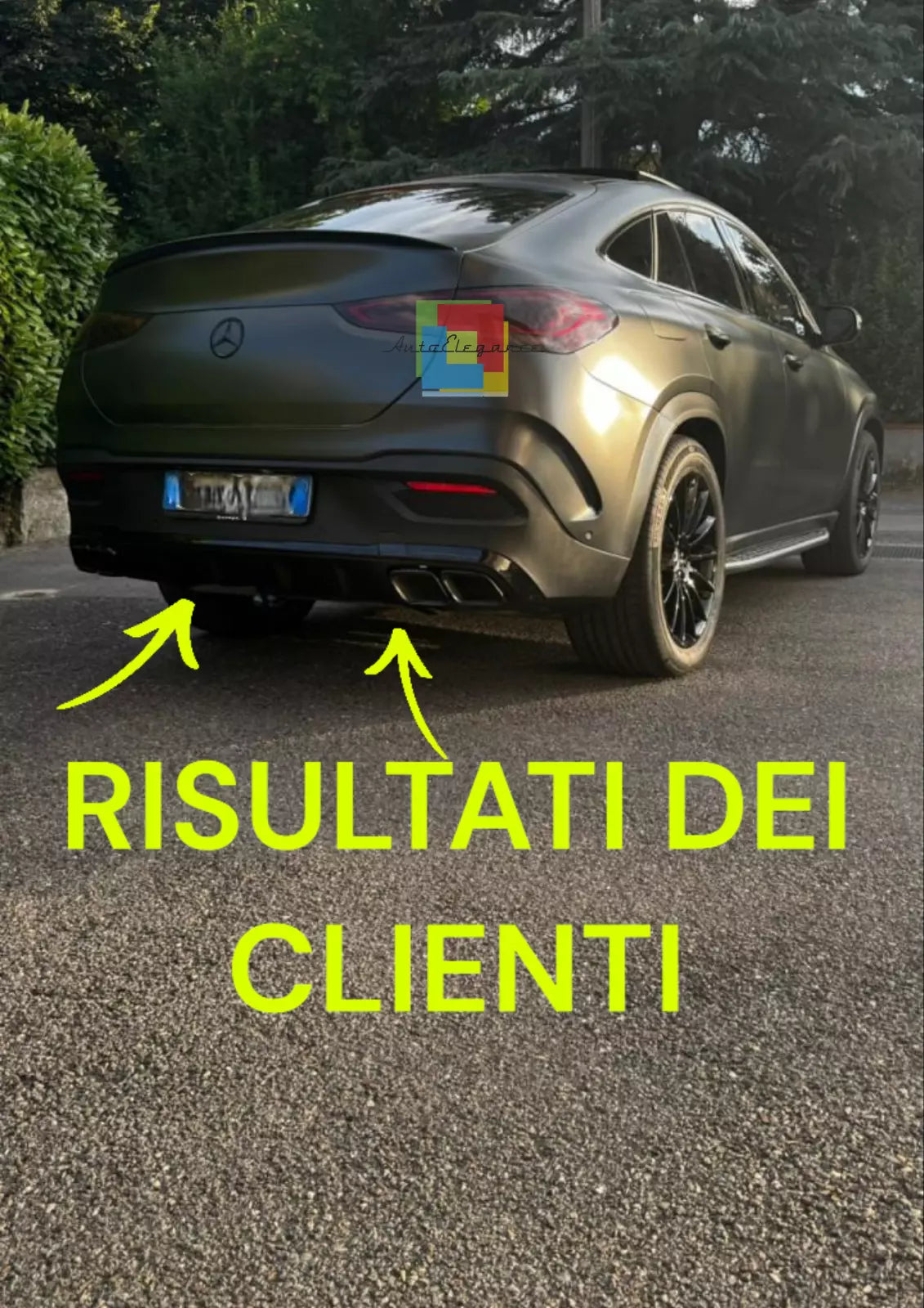 🔥1463 DIFFUSORE NERO ADATTO PER MERCEDES W167 C167 GLE COUPE LOOK 63 AMG🔥