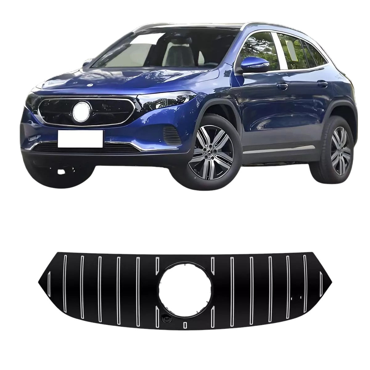 🔥GRIGLIA RADIATORE PANAMERICANA ADATTO PER MERCEDES EQA H243 W243 CROMATO NER🔥