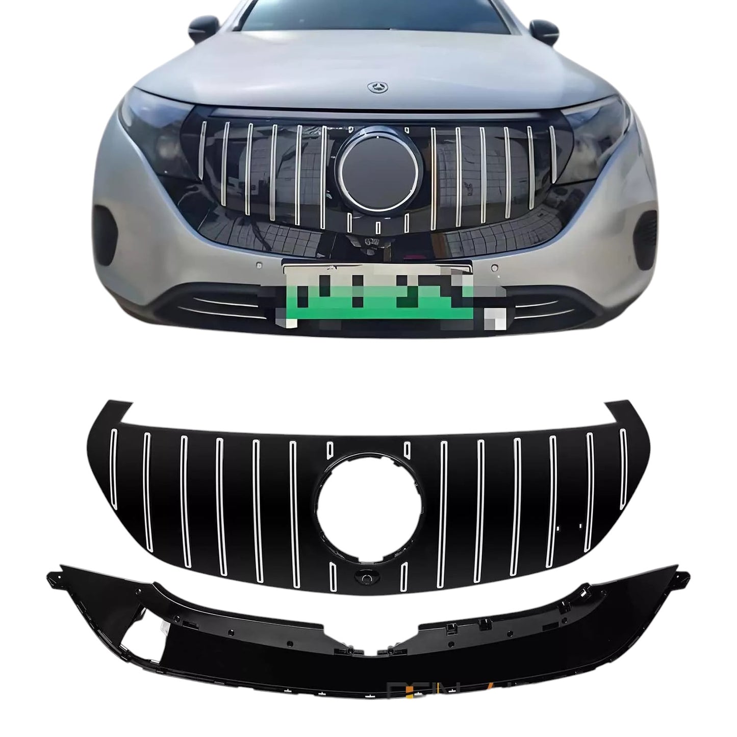 🔥GRIGLIA PANAMERICANA PER MERCEDES EQC N293 W293 CROMATA NERA STANDARD🔥