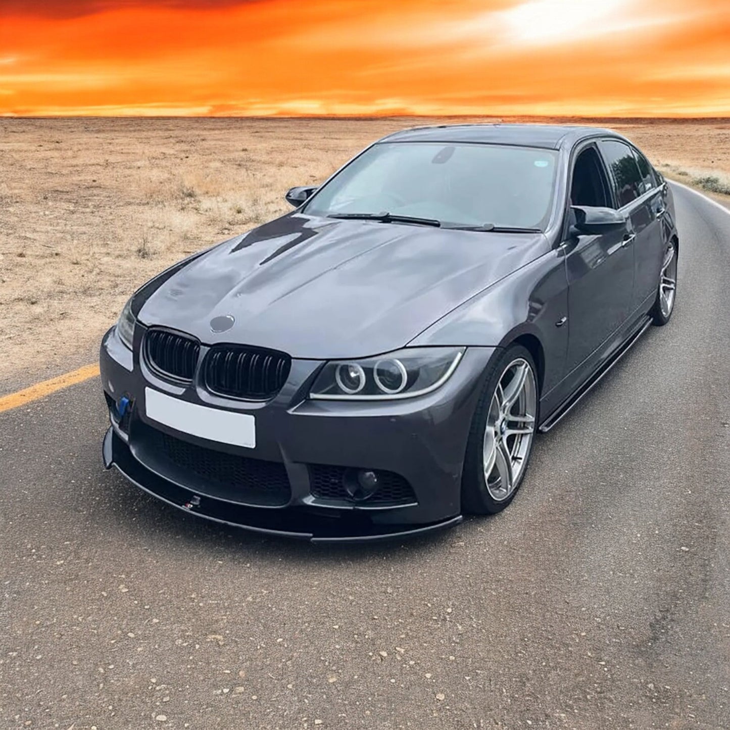 🔥Minigonne laterali adatto per BMW Serie 3 E90 E91 NERO LUCIDO🔥