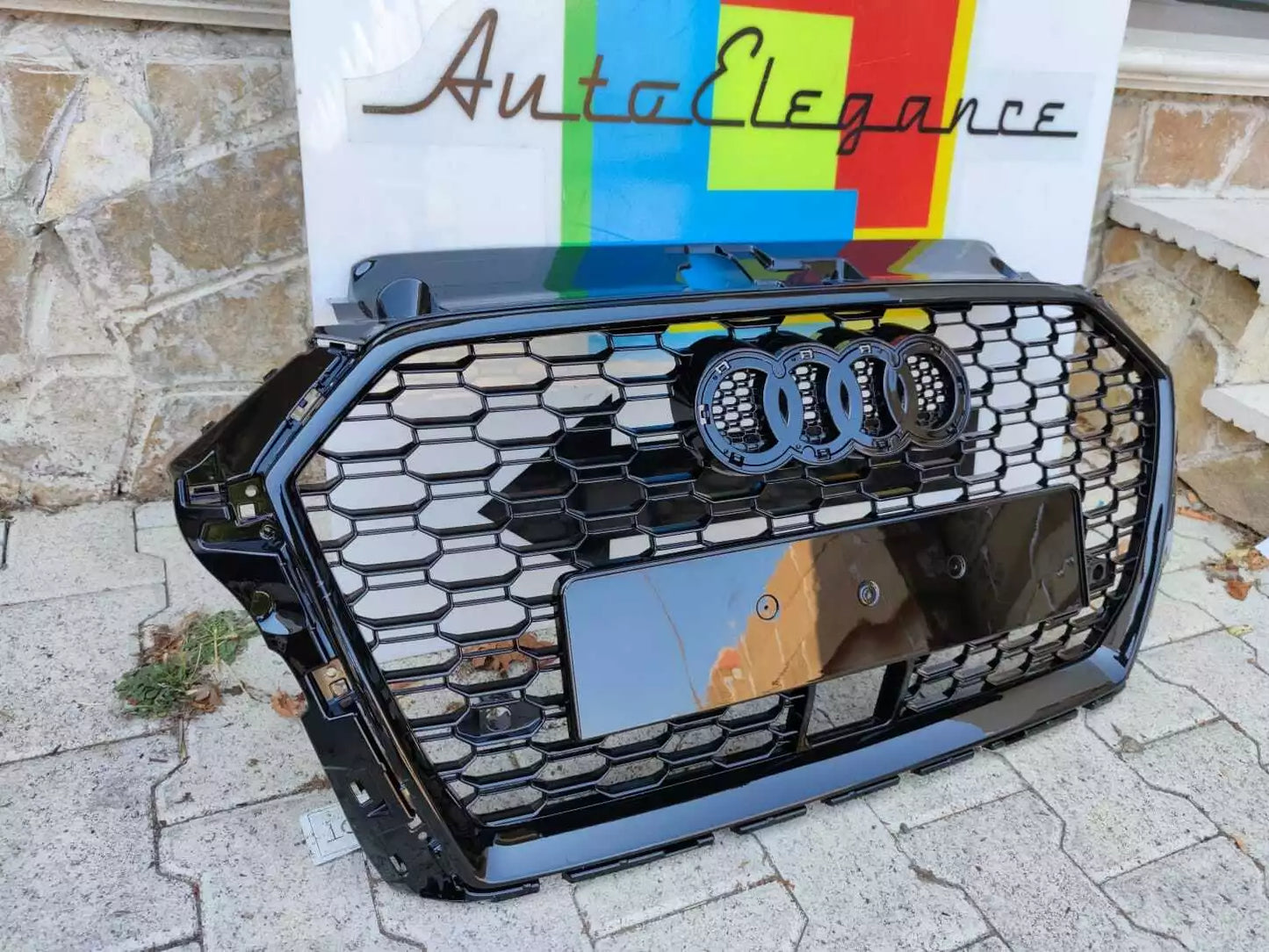 🔥0457 GRIGLIA PER AUDI A3 8V 2017-2020 NIDO D'APE BLACK RS3 FORO ACC RADAR🔥