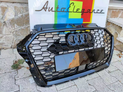 🔥0457 GRIGLIA PER AUDI A3 8V 2017-2020 NIDO D'APE BLACK RS3 FORO ACC RADAR🔥